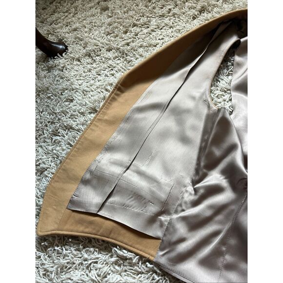 Ben Silver Wool Camel Waistcoat Vest Men's Suit Size 40R - Picture 10 of 12